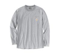 Carhartt Force Relaxed Fit Midweight Long Sleeve Pocket T-Shirt Heather Grey Xl