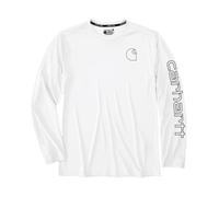 Carhartt Force Sun Defender Lightweight Long-Sleeved Graphic T-Shirt White Xl