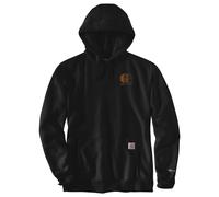 Carhartt ForceT Black Hoodie Sweatshirt Logo Pullover Size M