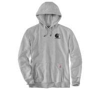 Carhartt ForceT Logo Hoodie Sweatshirt, Ash Gray, Size L