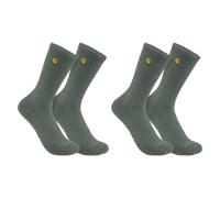 Carhartt ForceT Midweight Crew Socks, 2-Pack, Green, Size L