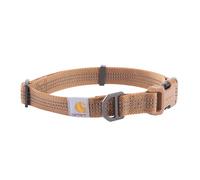 Carhartt Fully Adjustable Nylon Dog Collar with Durable Side Release Buckle, Carhartt Brown, Size L