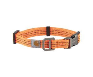 Carhartt Fully Adjustable Nylon Webbing Collars for Dogs Reflective Stitching for Visibility Hunter Orange (Nylon Webbing) Large