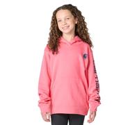 Carhartt Girls' Knit Long Sleeve Hoodedneck Sweatshirt, Pink Lemonade, Medium (10)