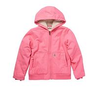 Carhartt Girls Zip Front Canvas Insulated Hooded Active Jac, Pink Lemonade, 8 UK