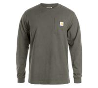 Carhartt Men's Loose Fit Heavyweight Long-Sleeve Pocket T-Shirt, Dusty Olive, Large