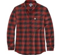 Carhartt Hemd Flannel L/S Plaid Shirt Red Ochre