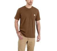 Carhartt Herren K87 Pocket S/S T-Shirt T-Shirt, Oiled Walnut Heather, S