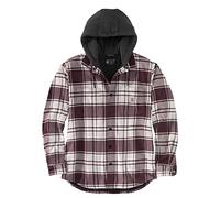 Carhartt Jacke Flannel Fleece Lined Hooded Shirt Jac Malt