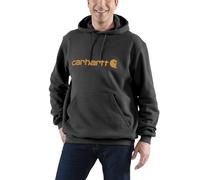 Carhartt Herren Sweatshirt Signature Logo Hooded Sweatshirt Heather Grey