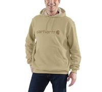 Carhartt Herren Sweatshirt Signature Logo Hooded Sweatshirt Heather Grey