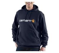 Carhartt Herren Sweatshirt Signature Logo Hooded Sweatshirt Heather Grey