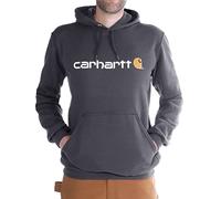 Carhartt Herren Sweatshirt Signature Logo Hooded Sweatshirt Heather Grey
