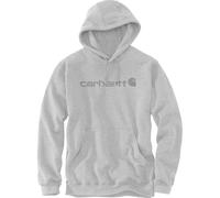 Carhartt Herren Sweatshirt Signature Logo Hooded Sweatshirt Heather Grey