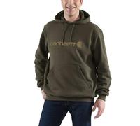 Carhartt Herren Sweatshirt Signature Logo Hooded Sweatshirt Heather Grey