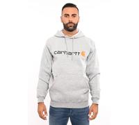 Carhartt Herren Sweatshirt Signature Logo Hooded Sweatshirt Heather Grey
