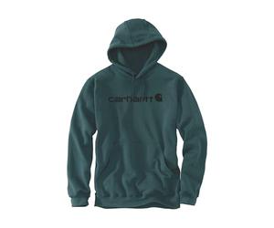 Carhartt Herren Sweatshirt Signature Logo Hooded Sweatshirt Heather Grey