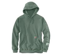 Carhartt Hooded Sweatshirt Sleeve Logo Slate Green Size S