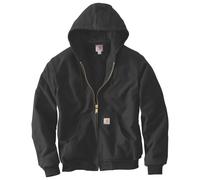 Carhartt Men's J140 Loose Fit Firm Duck Insulated Flannel-Lined Active Jac, Black, S
