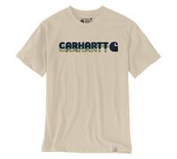 Carhartt Irvine Logo Layered T-Shirt, Oat Milk Color, Size S