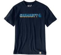 Carhartt Irvine Relaxed Fit Layered Logo T-Shirt Navy S