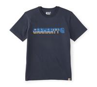 Carhartt Male T-shirt - irvine relaxed layered logo t-shirt - Blue - L