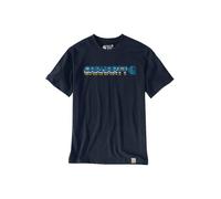 Carhartt Irvine Relaxed Fit Layered Logo T-Shirt Navy (UK, Alpha, XL, Regular, Regular)