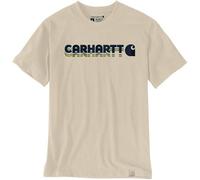 Carhartt Irvine Relaxed Fit Layered Logo T-Shirt Oat Milk M