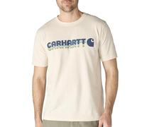 Carhartt Irvine Relaxed Fit Layered Logo T-Shirt Oat Milk (UK, Alpha, XXL, Regular, Regular)