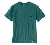Carhartt Irvine Relaxed Work T-Shirt, Convertible Color Verde Acqua, Size L