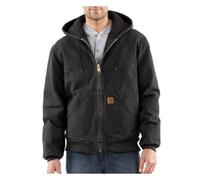 Carhartt .J130.BLK.S006 Quilt Flannel Lined Sandstone Active Jacket, Large, Black