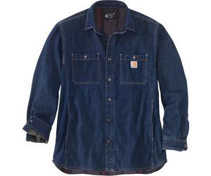 Carhartt Jacke Denim Fleece Lined Snap Front Shirt Glacier