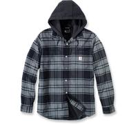 Carhartt Men Lightweight Jacket Flannel Fleece Lined Hooded, Color:elm, Size:2XL
