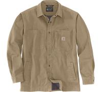 Carhartt Mens Fleece Lined Snap Front Shirt Jacket - Brown - Size Large