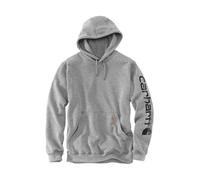 Carhartt K288 Loose Fit Midweight Logo Sleeve Graphic Hoodie Heather Grey/black S