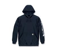 Carhartt K288 Loose Fit Midweight Logo Sleeve Graphic Hoodie Navy L
