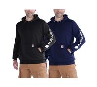 Carhartt K288 Sleeve Logo Hoodie Black Navy M-XL Workwear Sweatshirt