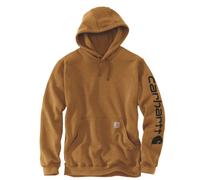 Carhartt K288 Sleeved Logo Hooded Sweatshirt Brown S-L Workwear Hoodie