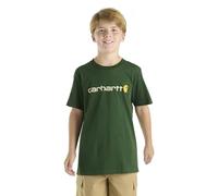 Carhartt Kid's CA6156 Short-Sleeve Logo Tee - Boys, Dark Green, 5 Years