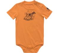 Carhartt Kid's CA6640 Short-Sleeve Dog Bodysuit - Boys, Exotic Orange, 6 Months
