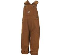 Carhartt Kid's CM8609 Washed Duck Bib Overall - Boys - 18 Months - Carhartt Brown