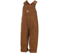 Carhartt Kid's CM8609 Washed Duck Bib Overall - Boys - 9 Months - Carhartt Brown