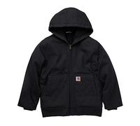 Carhartt Kid's CP8545 Active Jac Flannel Quilt Lined - Boys - Small (7-8) - Caviar Black