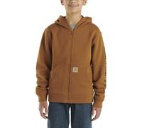 Carhartt Kid's CP8675 Long-Sleeve Full-Zip Logo Sweatshirt - Boys