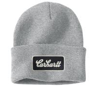 Carhartt Knit Cuffed Script Patch Beanie Heather Grey