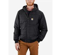 Carhartt Men's Rain Defender Relaxed Fit Lightweight Insulated Hooded Jacket, Black, M