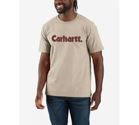 Carhartt Logo Graphic Short Sleeve T-Shirt White Cream Brown - M