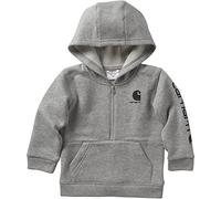 Carhartt Long-Sleeve Half-Zip Hooded Sweatshirt HoodieChildren, Warm Grey, 18 Months, Grey, Hot, 18 Months