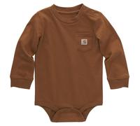 Carhartt Long-Sleeve Pocket Bodysuit Carhartt Brown 6 Months