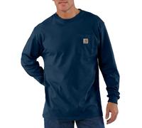 Carhartt Long Sleeve Shirt Pocket Navy Blue Size M
